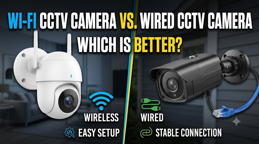 Wi-Fi CCTV camera vs wired CCTV camera comparison