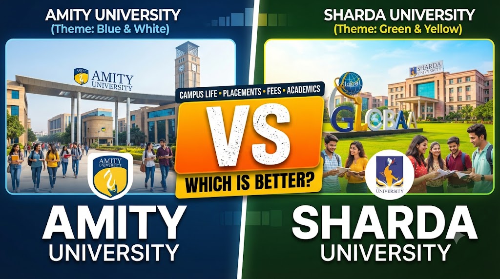 Amity University vs Sharda University comparison