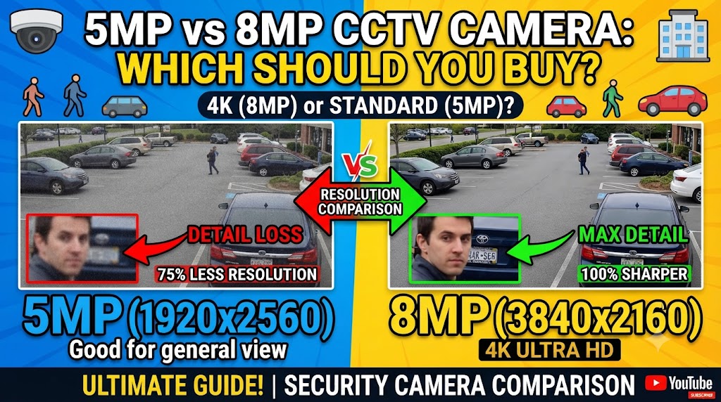 5MP vs 8MP CCTV camera comparison