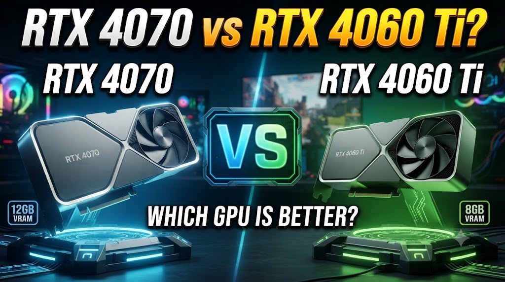 RTX 4070 vs RTX 4060 Ti graphics card comparison for gaming