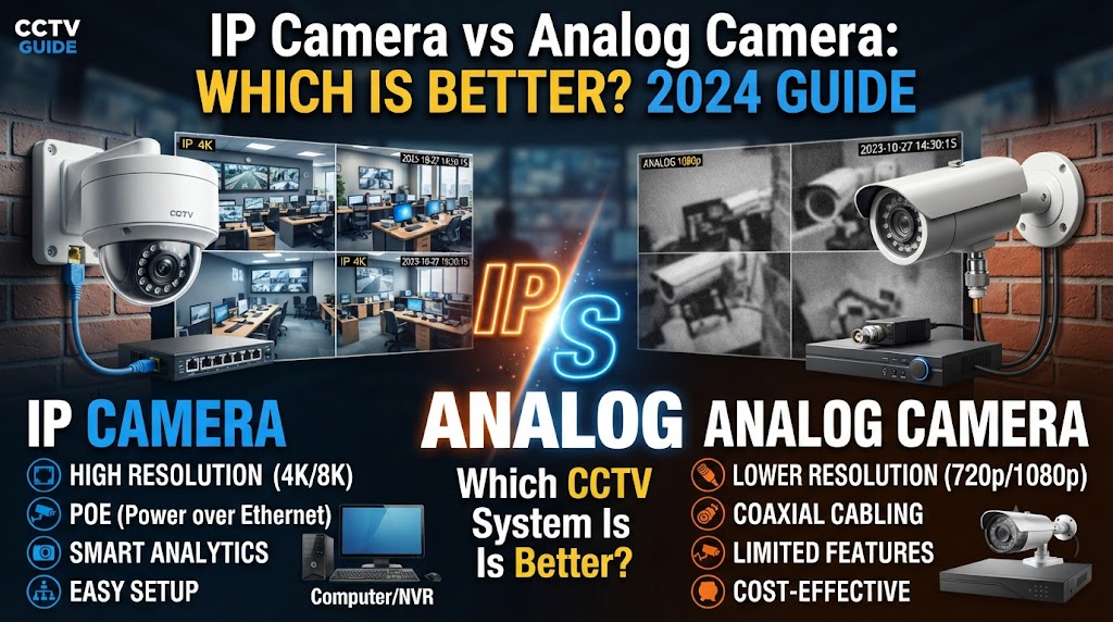IP camera vs analog camera CCTV system comparison