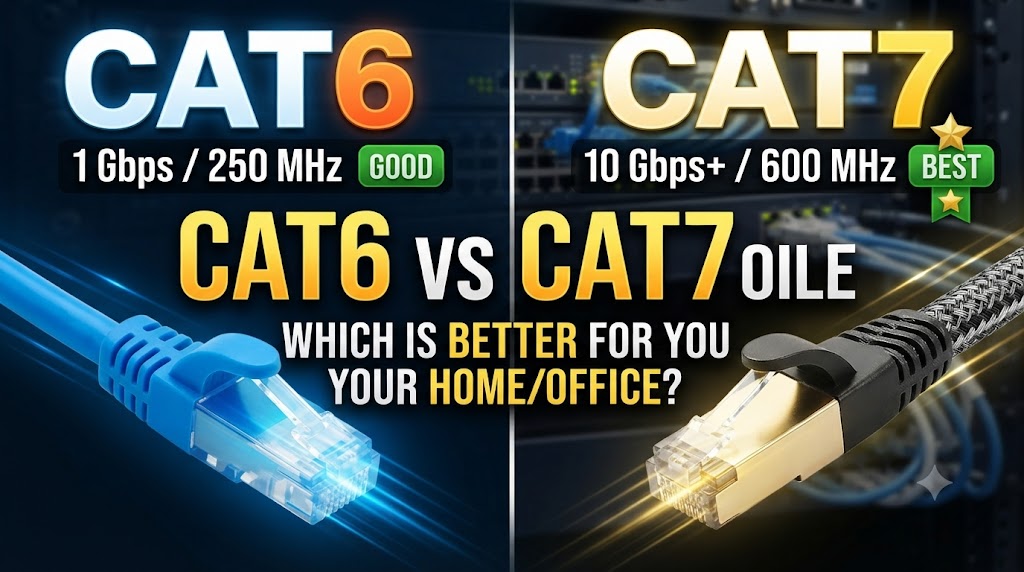 Cat6 vs Cat7 Ethernet cable comparison