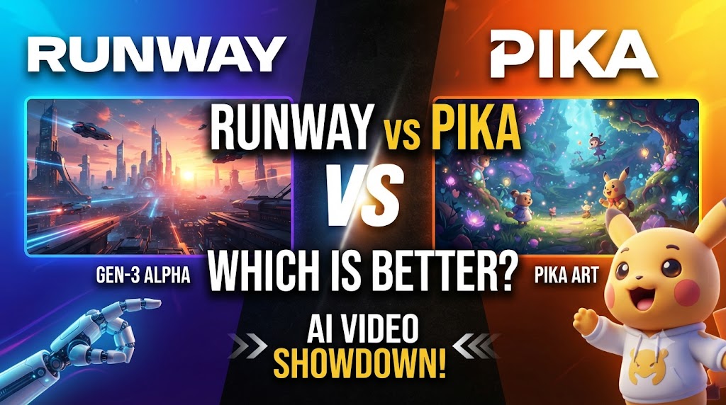 Runway vs Pika AI video generator comparison