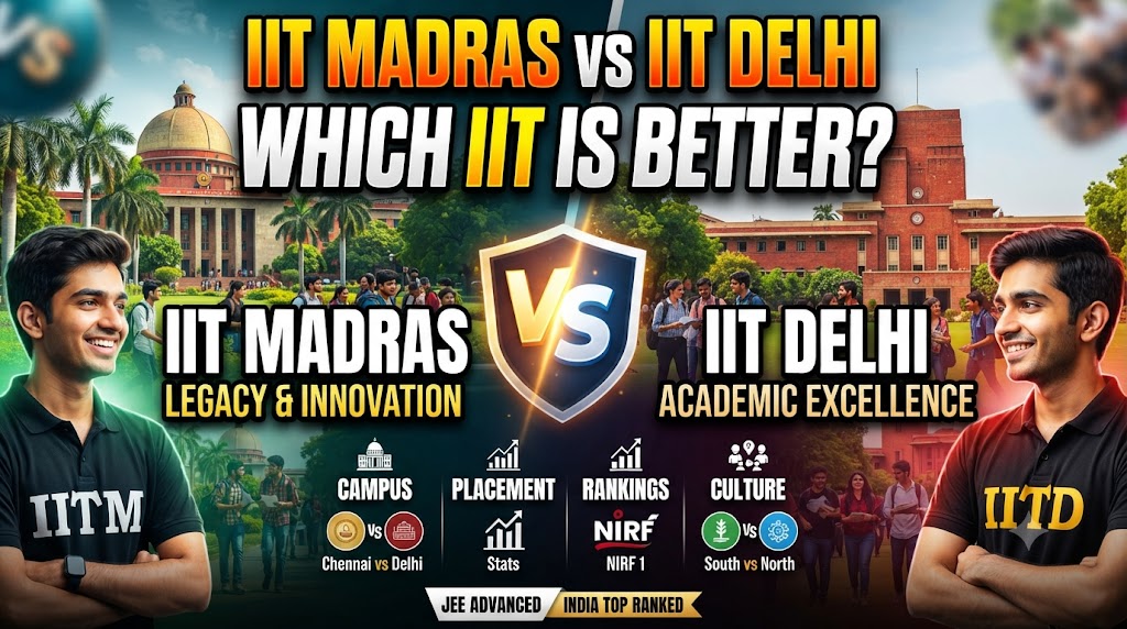 IIT Madras vs IIT Delhi comparison for engineering students