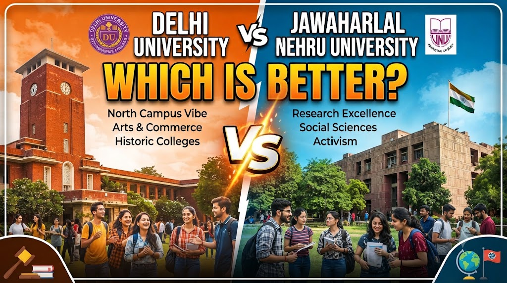 Delhi University vs Jawaharlal Nehru University comparison