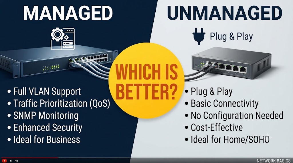 Managed vs Unmanaged switch comparison