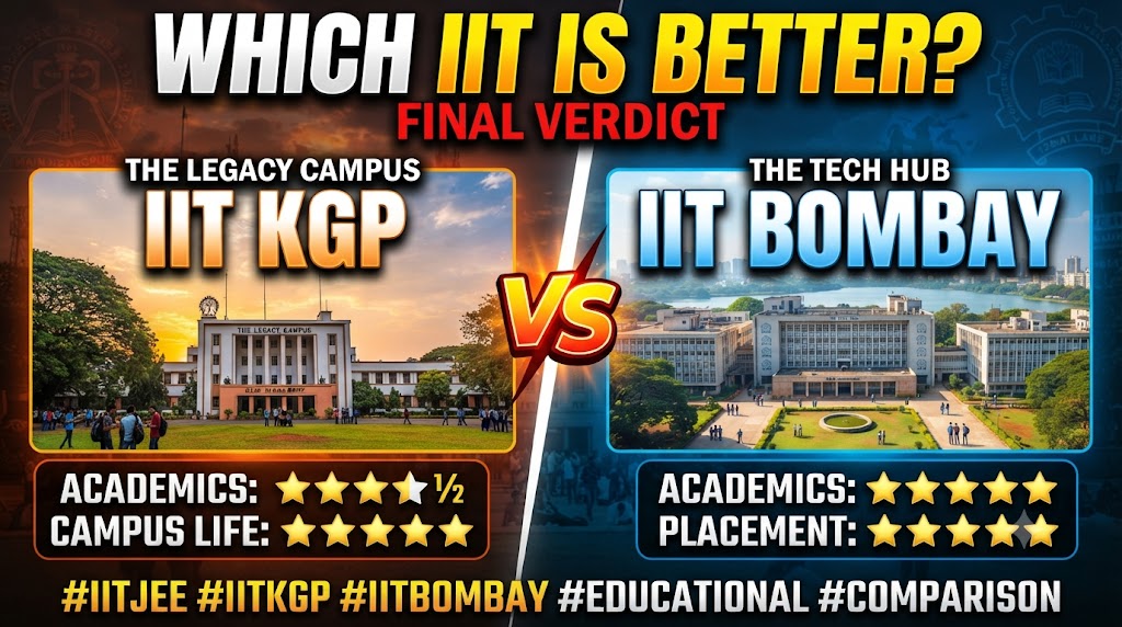 IIT Kharagpur vs IIT Bombay comparison for engineering students