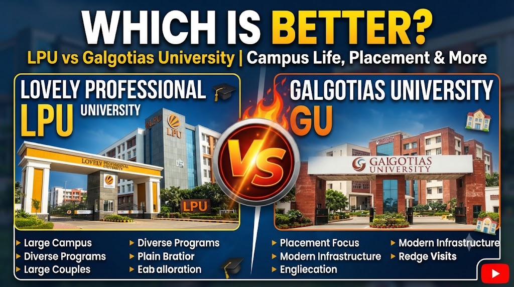 Lovely Professional University vs Galgotias University comparison