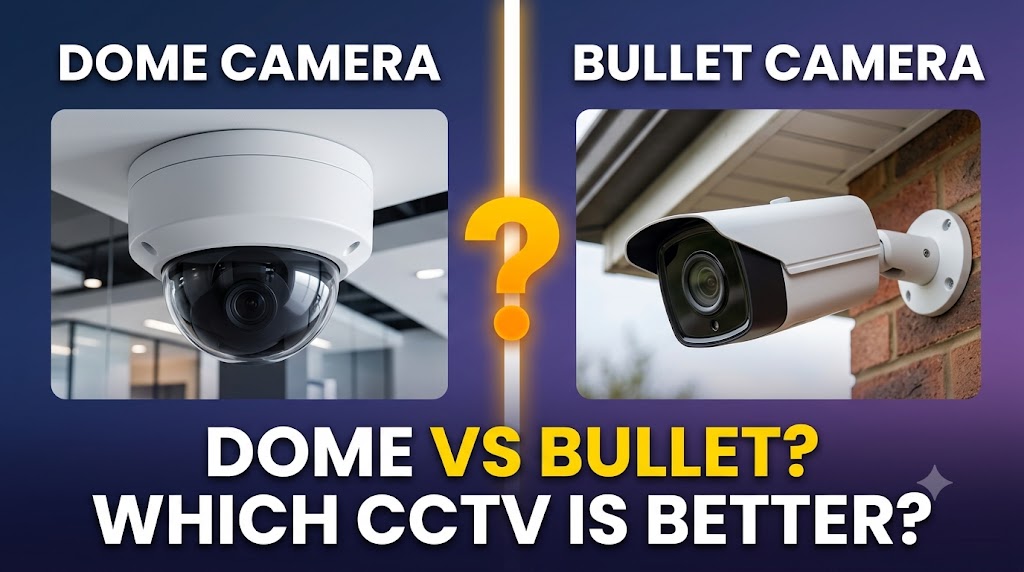Dome camera vs bullet camera CCTV comparison
