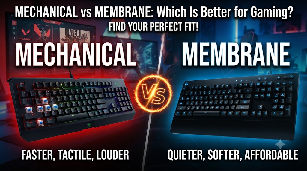 Mechanical vs membrane keyboard comparison for gaming