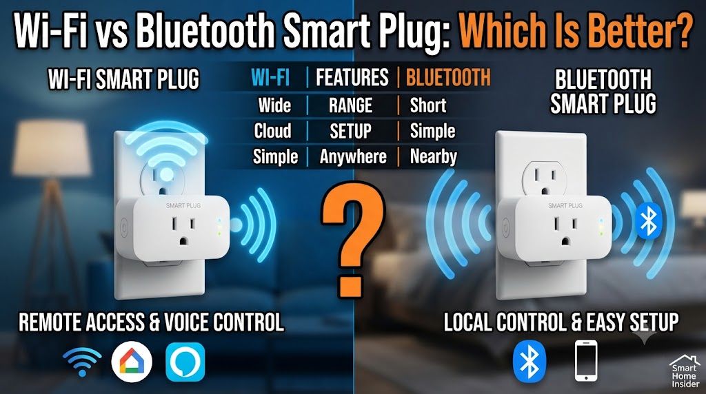 Wi-Fi smart plug and Bluetooth smart plug comparison